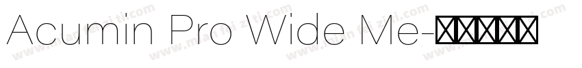Acumin Pro Wide Me字体转换